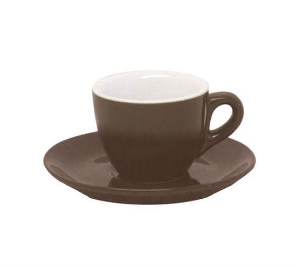 "AOSTA" Espresso Cups 74ml - dark brown